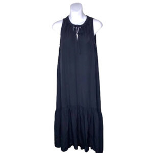 Prologue Black Ruffle Sleeveless Hi Lo Maxi Dress XS ~